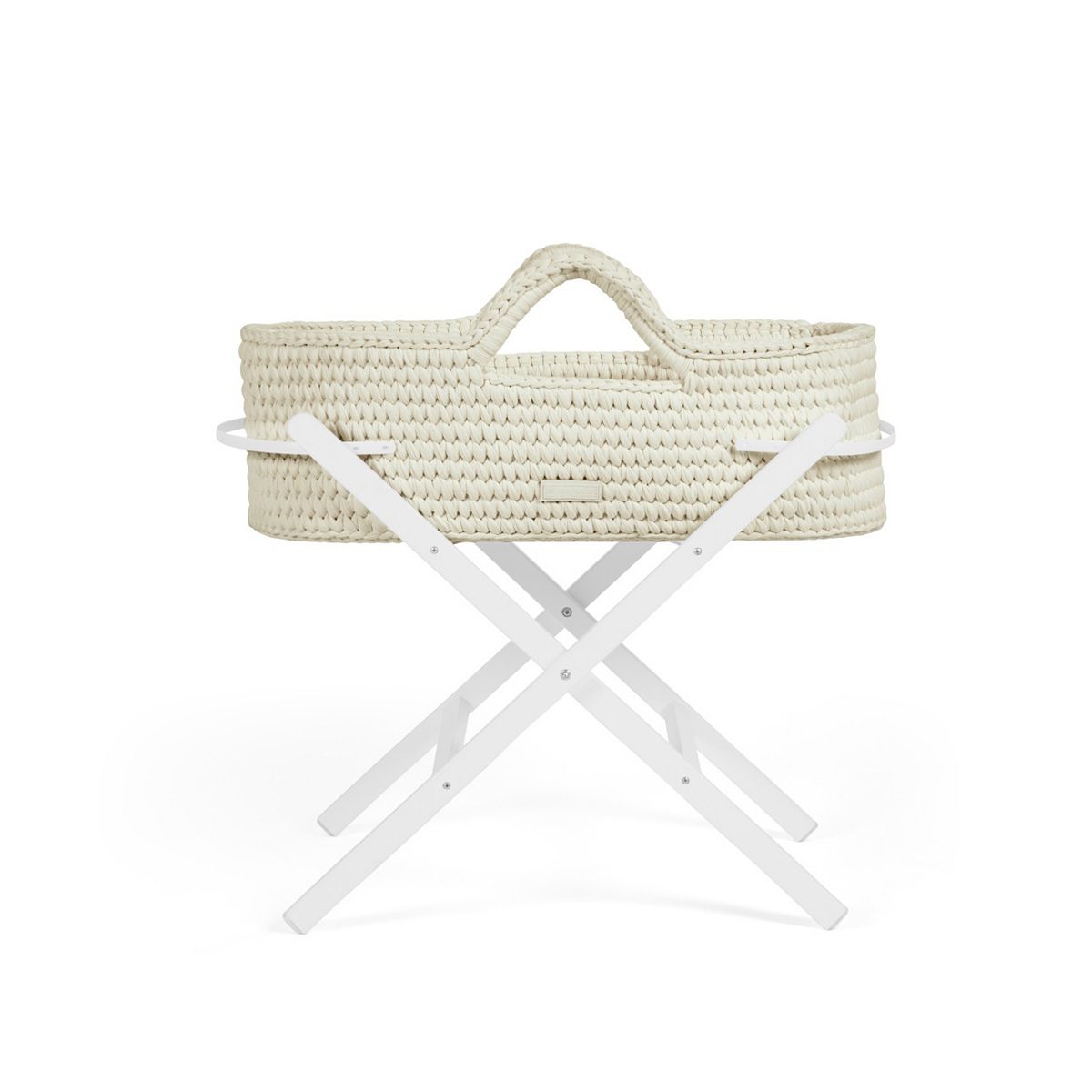 Ickle Bubba Nova Moses Basket & Stand - Cloud/White