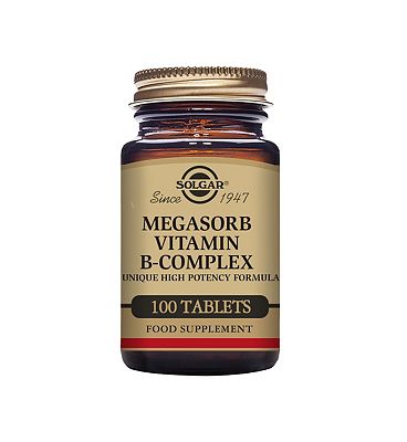 Solgar Megasorb Vitamin B Complex, 100 Tablets