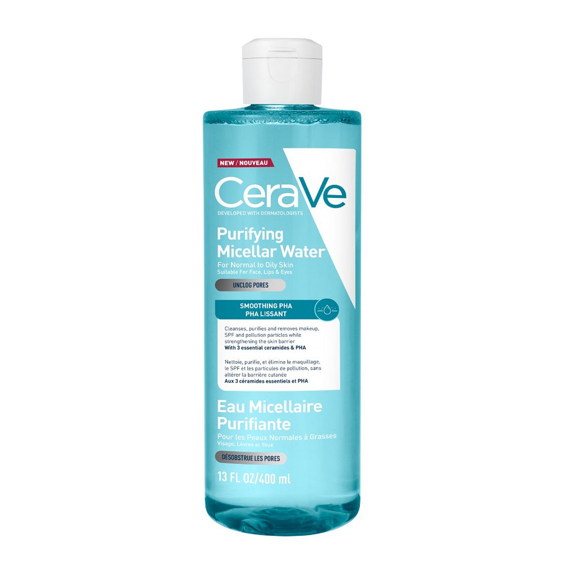 Cerave Purifying Micellar Water Removes Makeup & Unclogs Pores 400Ml