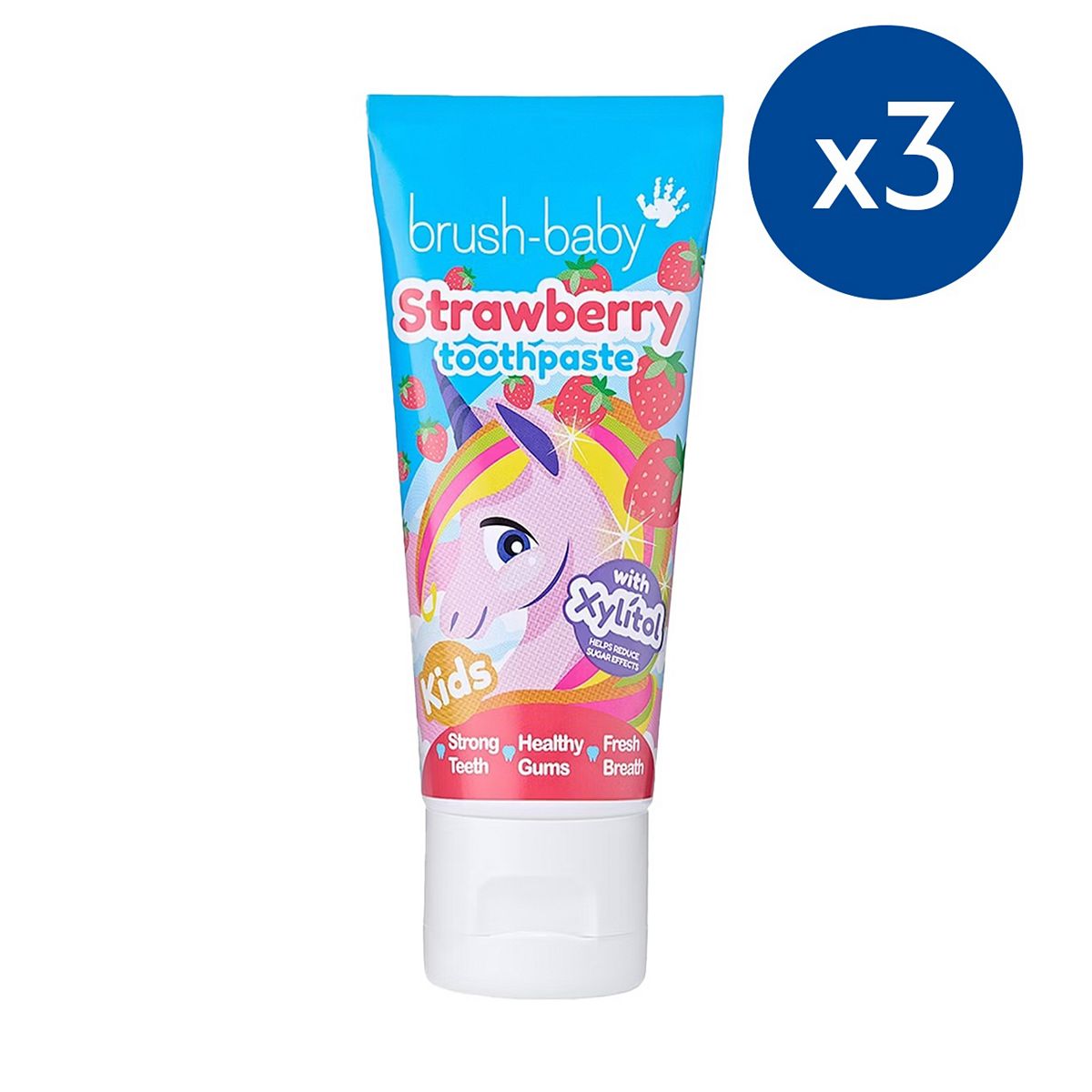 Brush Baby Brush-Baby Kids Strawberry Toothpaste X3