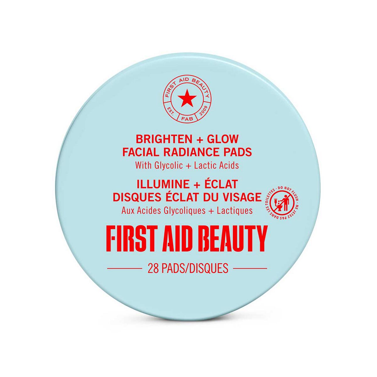 First Aid Beauty Brighten + Glow Facial Radiance Pads With Glycolic Lactic Acids
