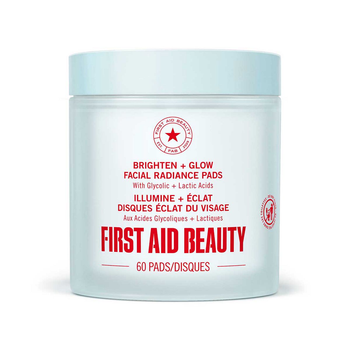 First Aid Beauty Brighten + Glow Facial Radiance Pads With Glycolic Lactic Acids 60