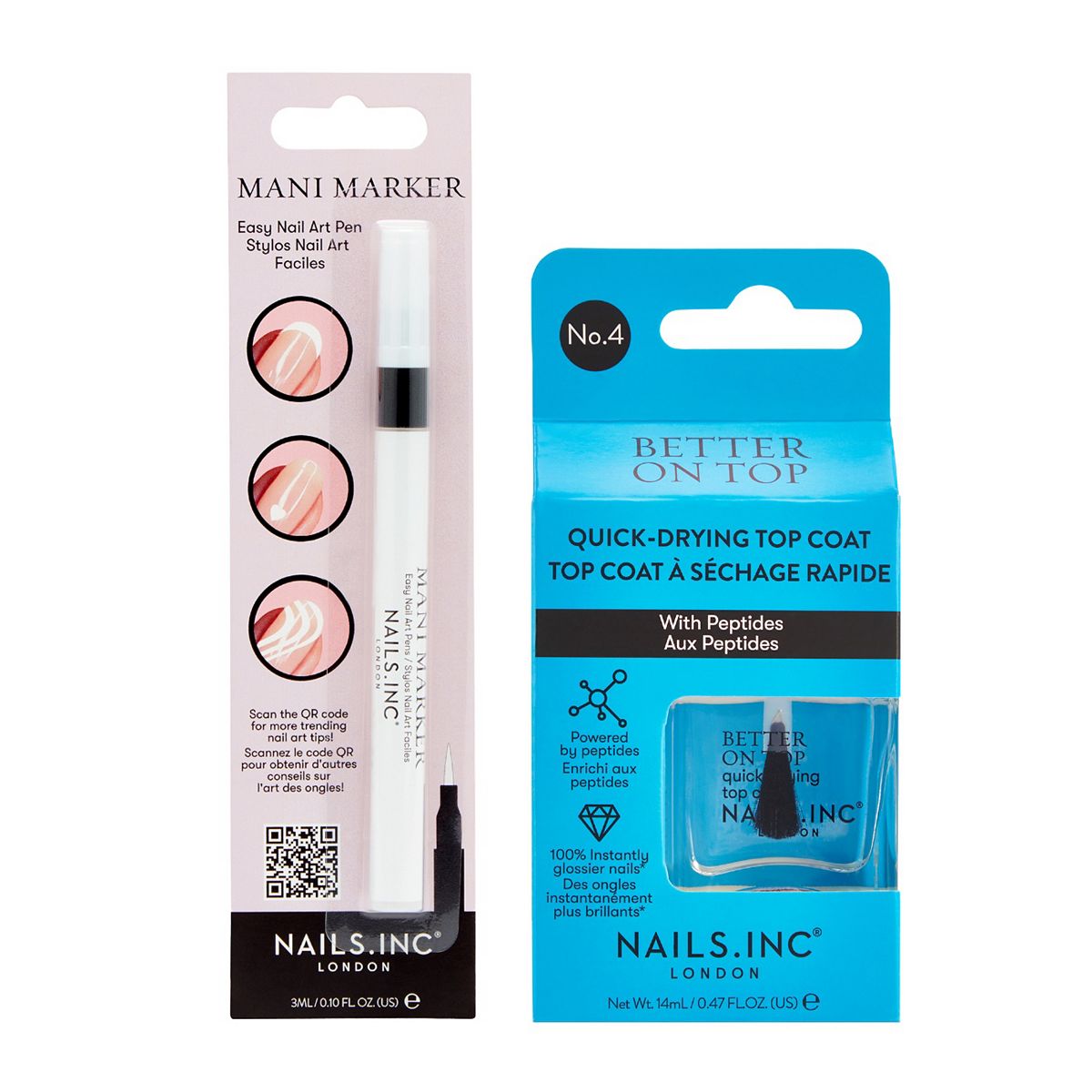 Nails Inc Mani Marker & Quick Drying Top Coat Duo