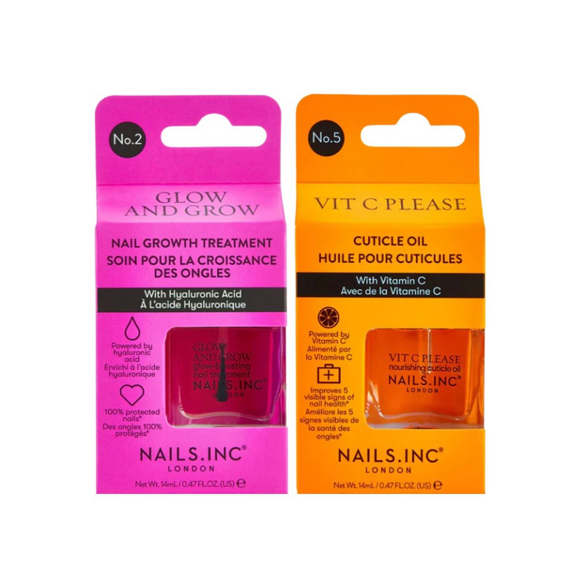 Nails Inc Glow & Grow And Cuticle Oil Duo