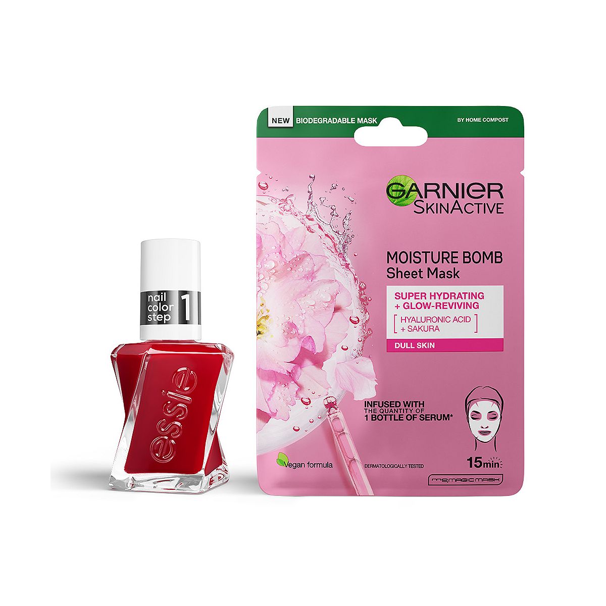 Essie Bubbles Only & Garnier Cherry Mask