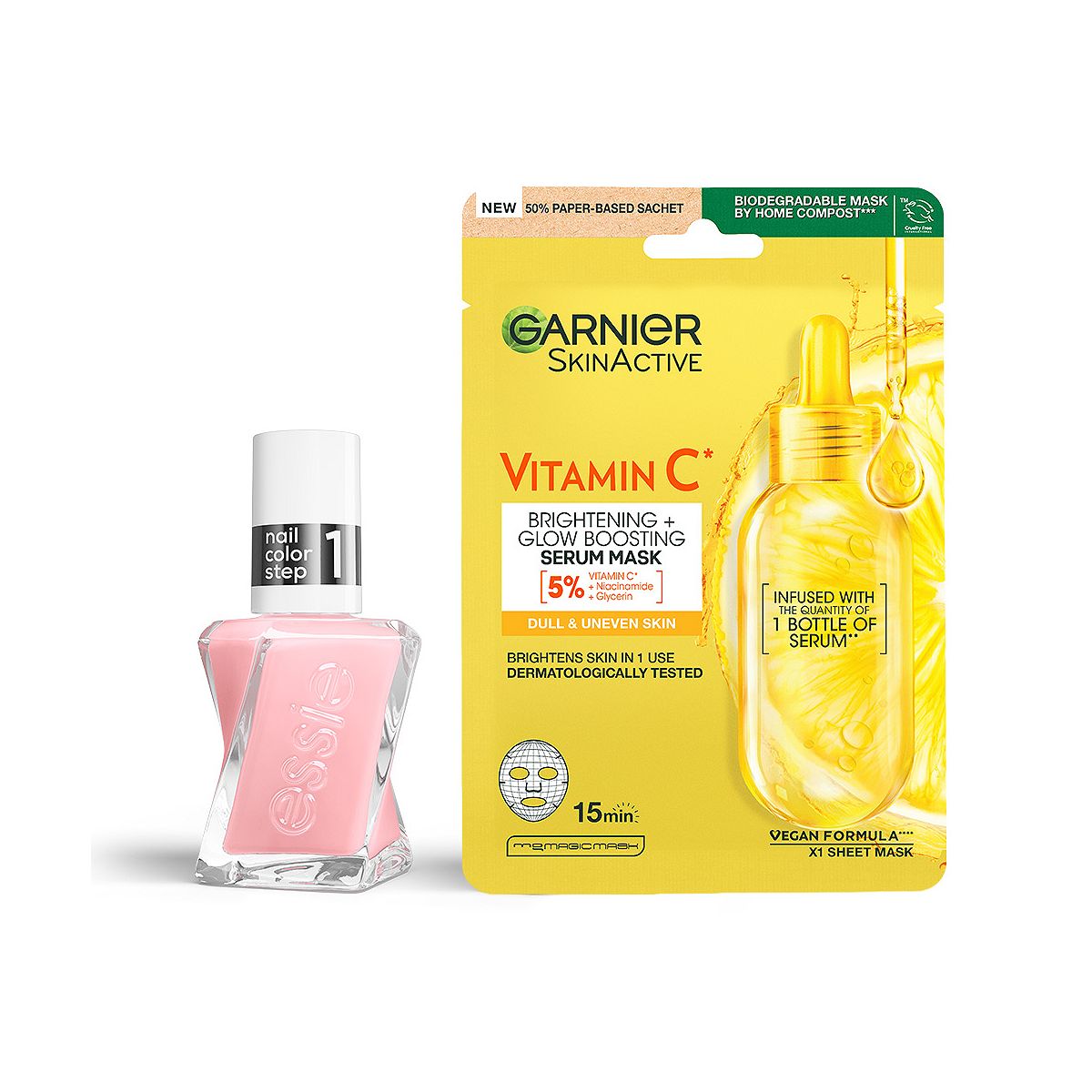 Essie Sheer Fantasy & Garnier Vitamin C