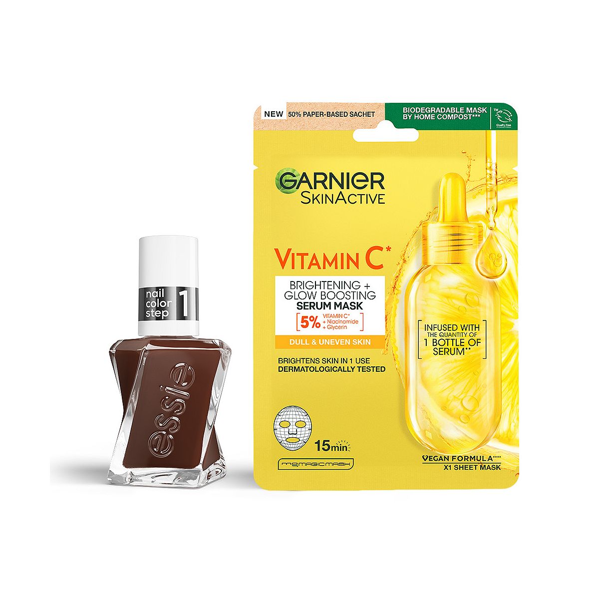 Essie Checked Out & Garnier Vitamin C