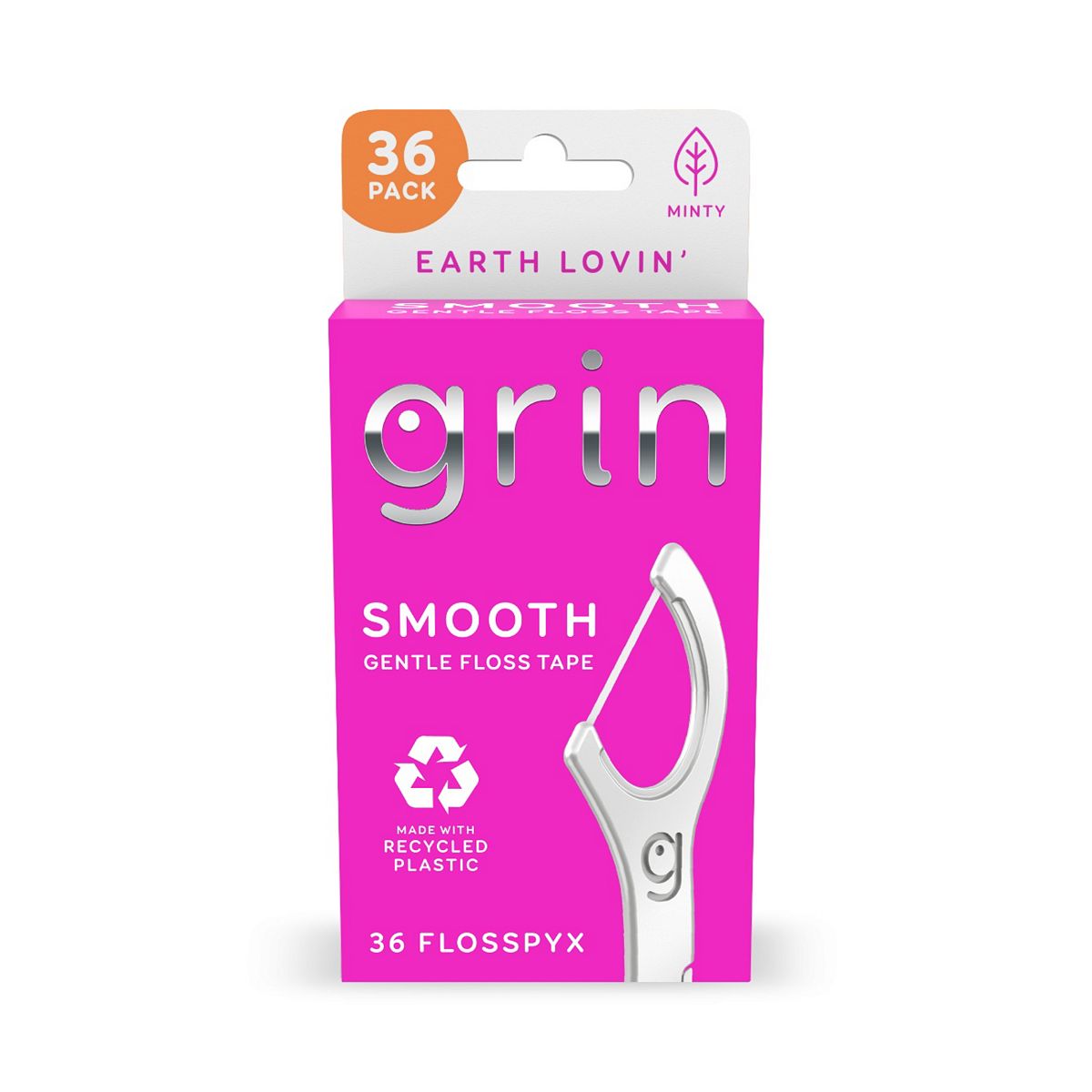 Grin Smooth Flosspyx 36 Count