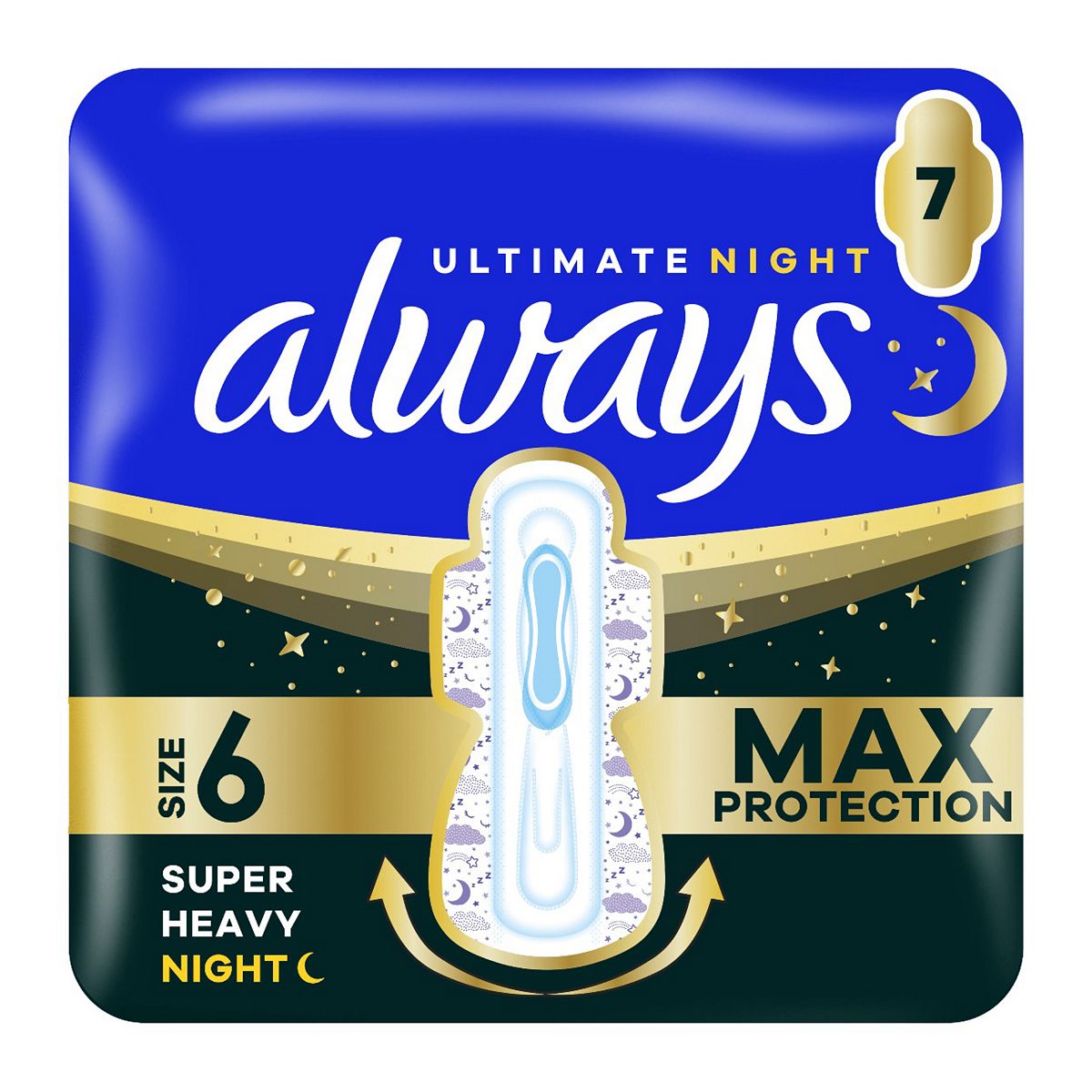 Always Ultra Pads Ultimate Night Size 6