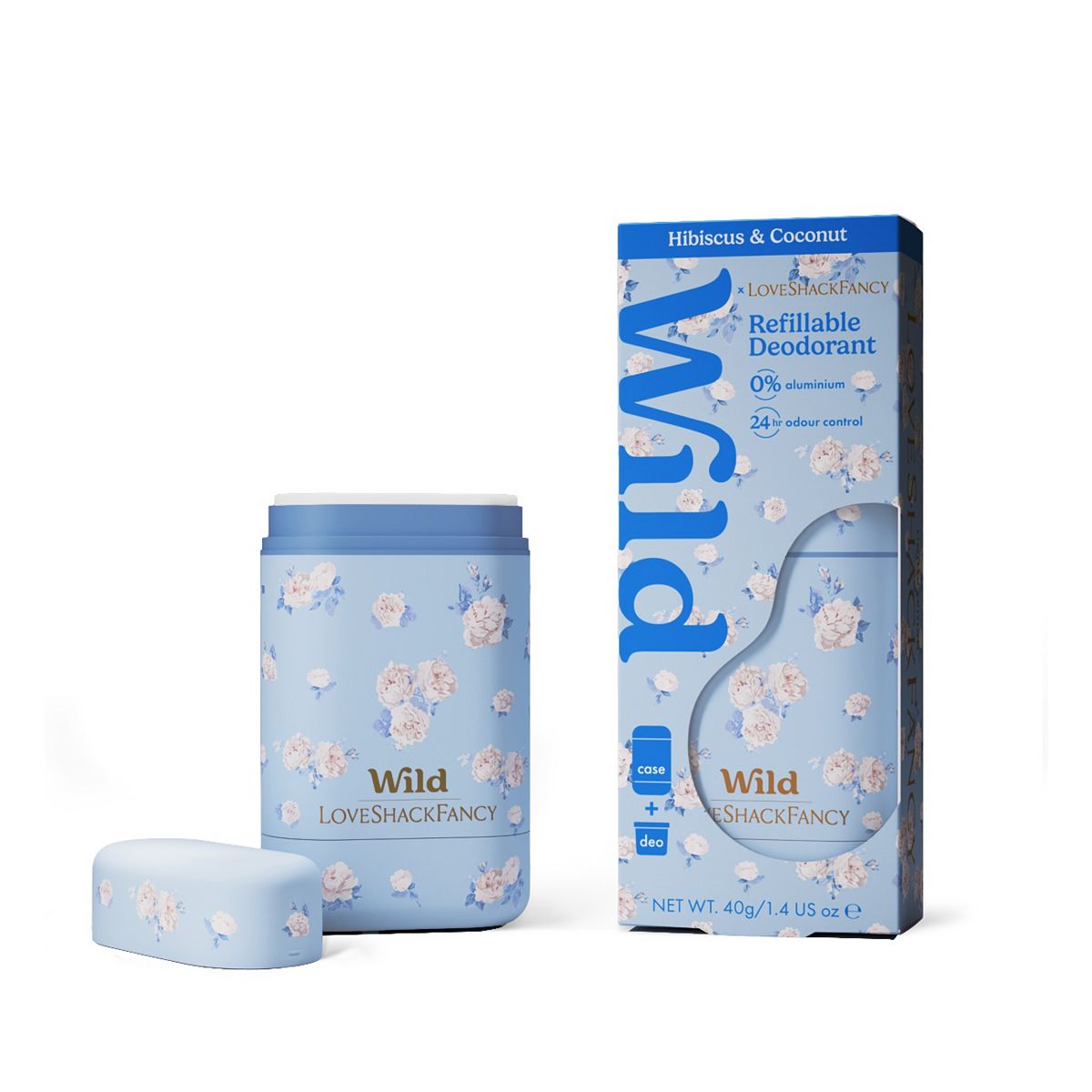 Wild Love Shack Fancy Everblooming Rosette Case And Hibiscus & Coconut Deodorant Refill 40G