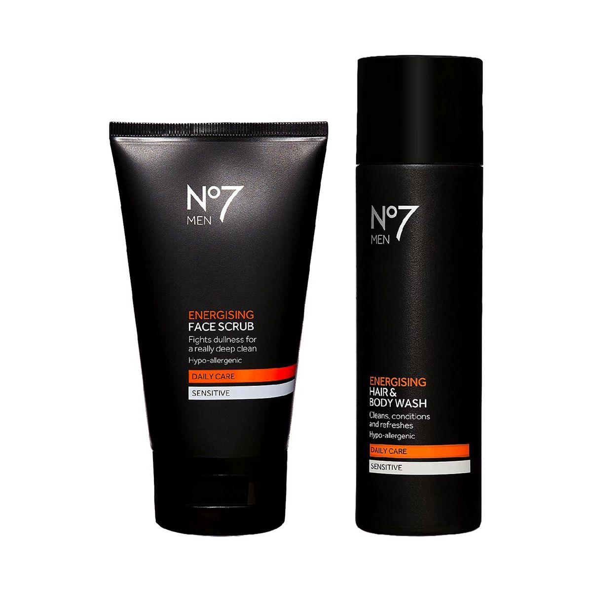 No7 Men's Energising Face Scrub & Hair And Bodywash