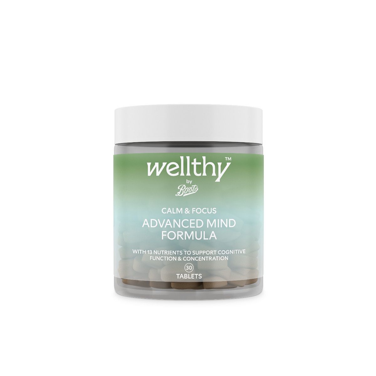   Wellthy By Calm & Focus Advanced Mind Formula 30 Tablets