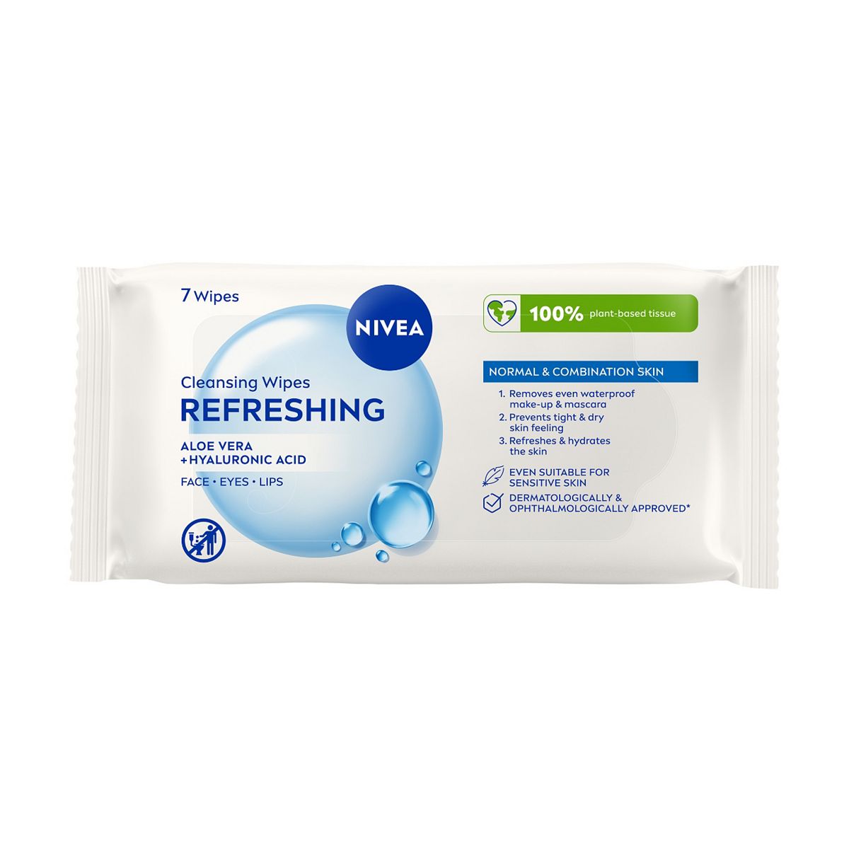 Nivea Biodegradable Refreshing Cleansing Face Wipes 7 Pack