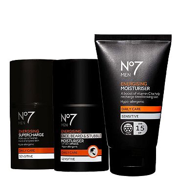 No7 Mens Energising Serum and Moisturiser Trio - Boots