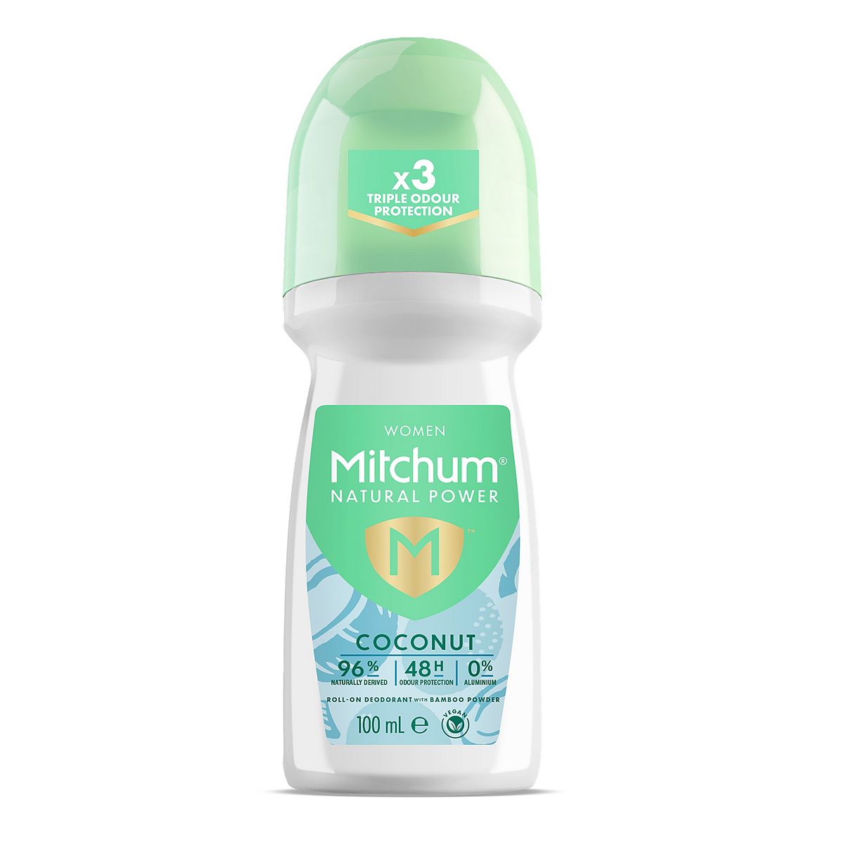 Mitchum Natural Power Coconut Anti-Perspirant & Deodorant Roll On 100ml