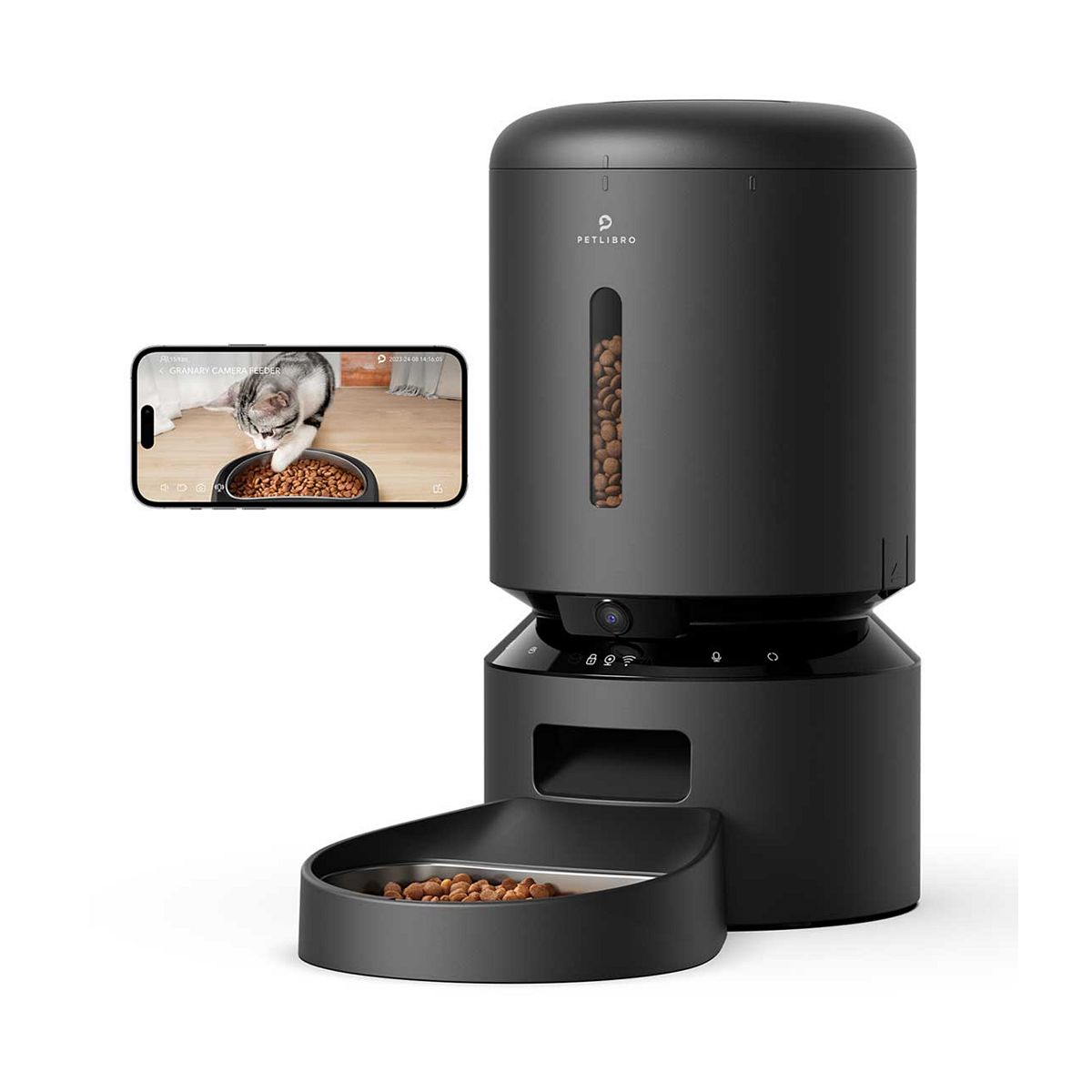 Petlibro Automatic Pet Feeder Granary Camera Black