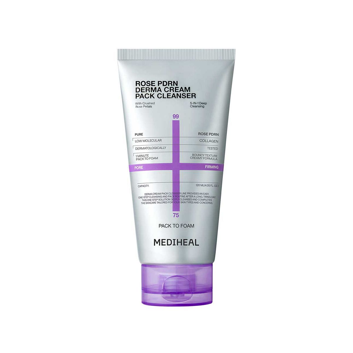 Mediheal Derma Cream Pack Cleanser Rose Pdrn 120Ml