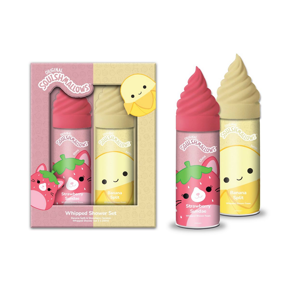 Squishmallows 2 X250 Ml Whipped Shower Foam Set, 250ml