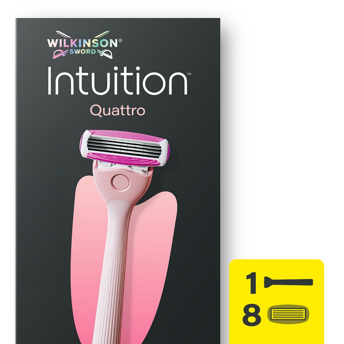 Wilkinson Sword Intuition Quattro Women's Razor & 8 Blade Refills