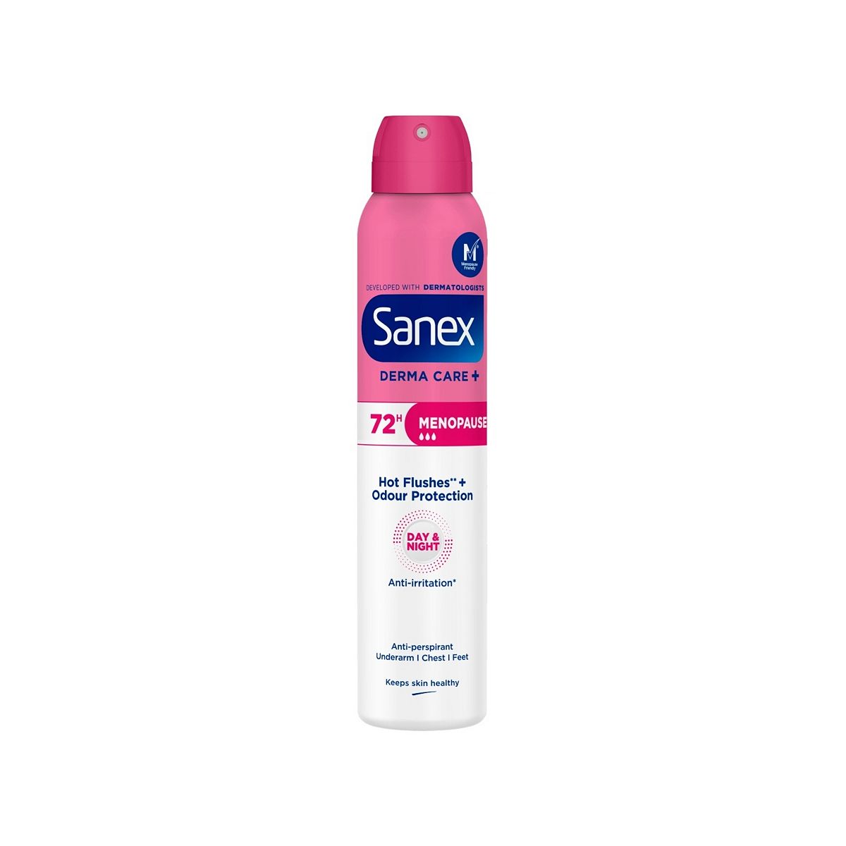 Sanex Derma Care+ Menopause 72H Antiperspirant Spray Deodorant200 ml, 200ml