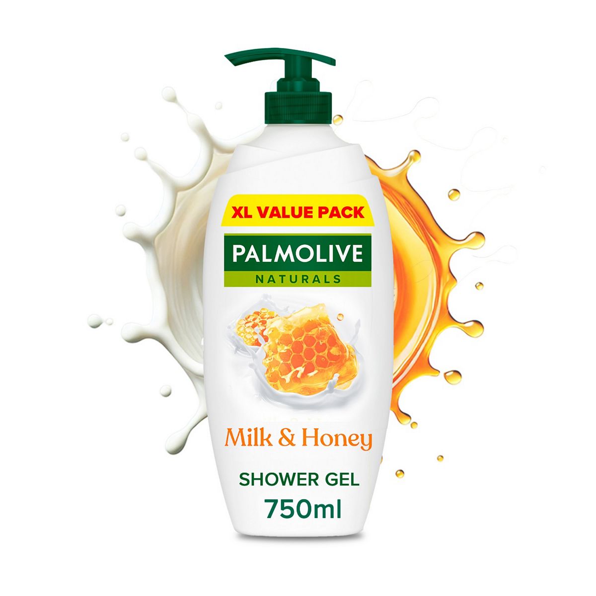Palmolive Naturals Milk & Honey Shower Gel Body Wash Pump 750ml