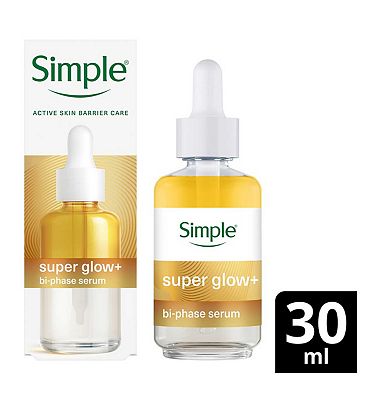 Simple Super Glow+ Bi-Phase Face Serum for Even-Toned Glowing Skin 30ml
