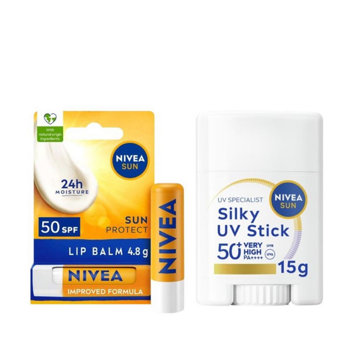 Nivea Sun Lip Balm & Uv Stick Bundle