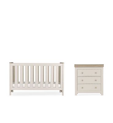 Cuddleco Luna 2 Piece Nursery Furniture Set Cashmere & Ash