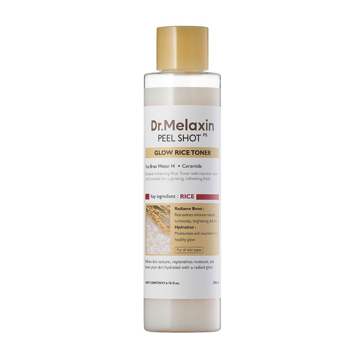 Dr.melaxin Peel Shot Glow White Rice Toner200 Ml, 200Ml