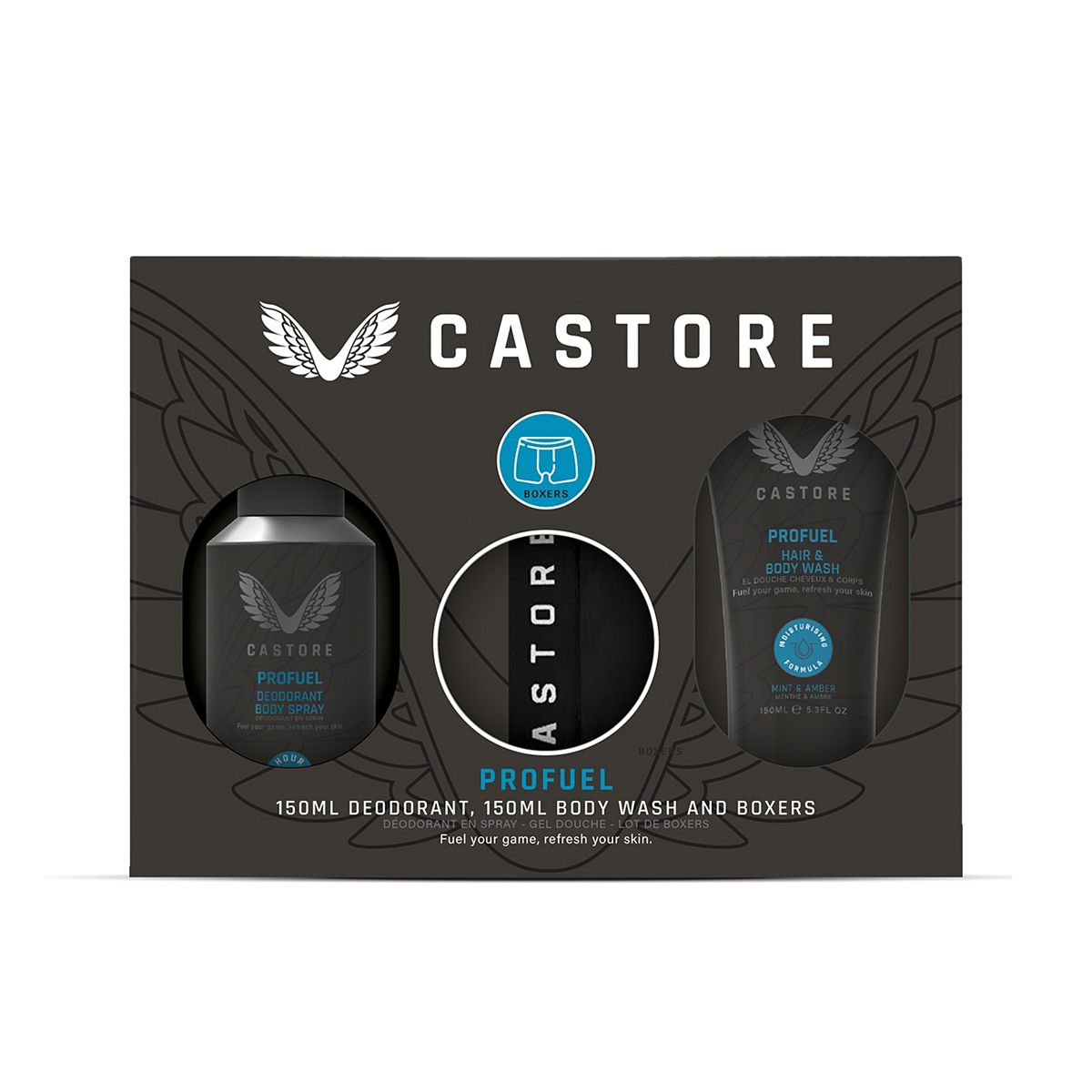 Castore Body Wash Deodrant Spray & Boxer Set