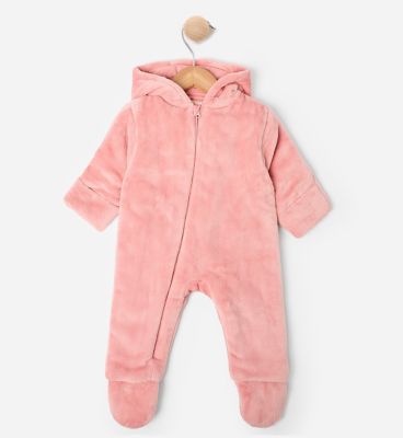 Maybe Baby Pink Fleece Pramsuit - Boots
