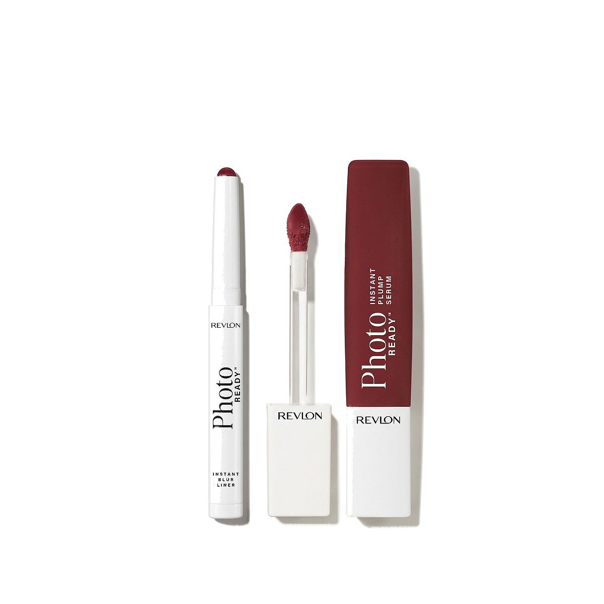 Revlon Blur Lip Liner & Plump Serum Gloss Plum Brown