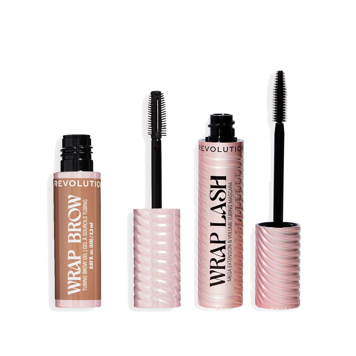 Revolution Beauty Revolution Wrap Tubing Mascara Brow Duo Black/medium Brown