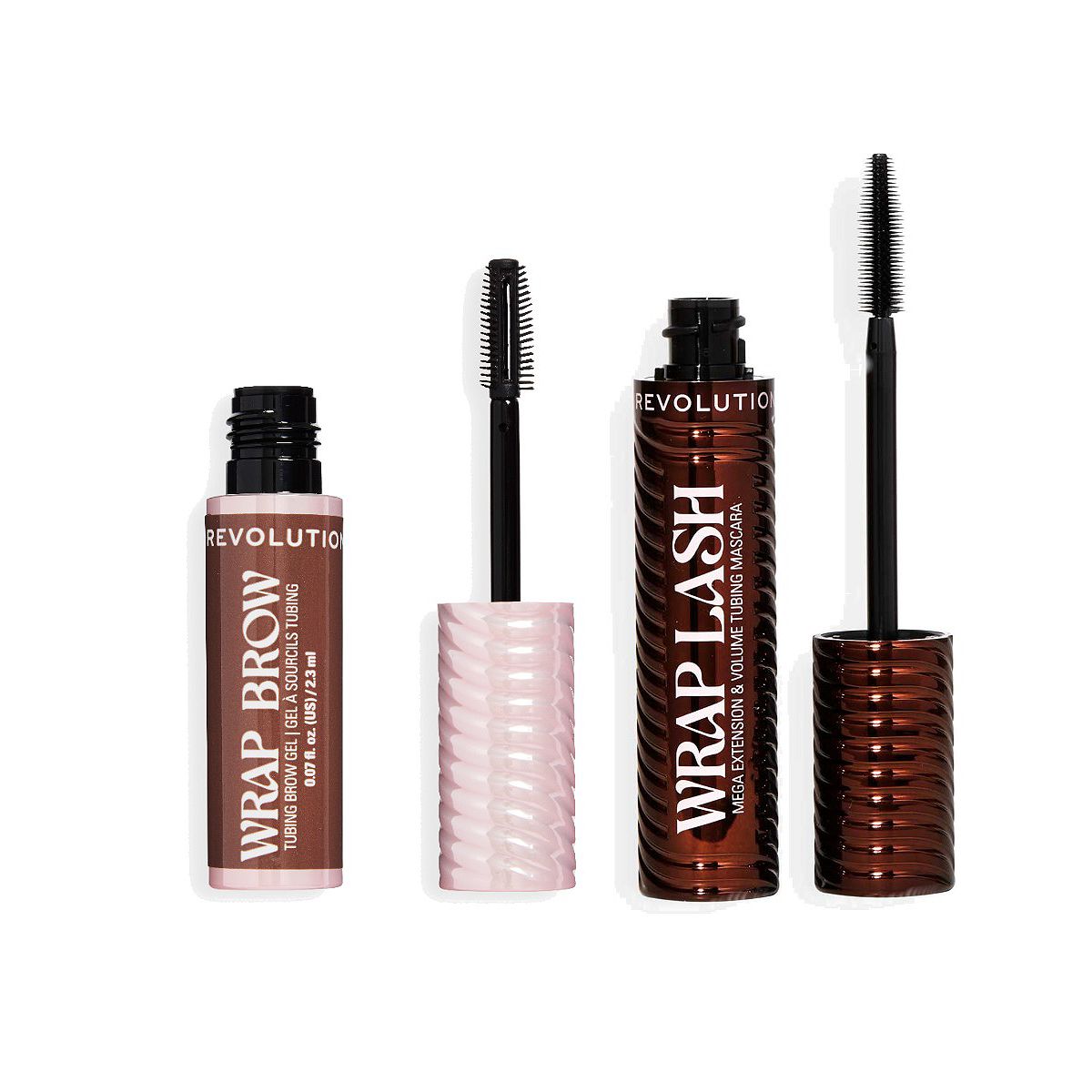 Revolution Beauty Revolution Wrap Tubing Mascara Brow Duo Brown/dark Brown
