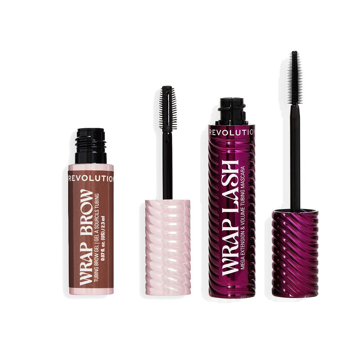 Revolution Beauty Revolution Wrap Tubing Mascara Brow Duo Burgundy/dark Brown
