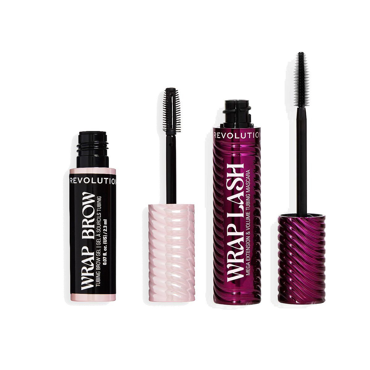 Revolution Beauty Revolution Wrap Tubing Mascara Brow Duo Burgundy/ebony