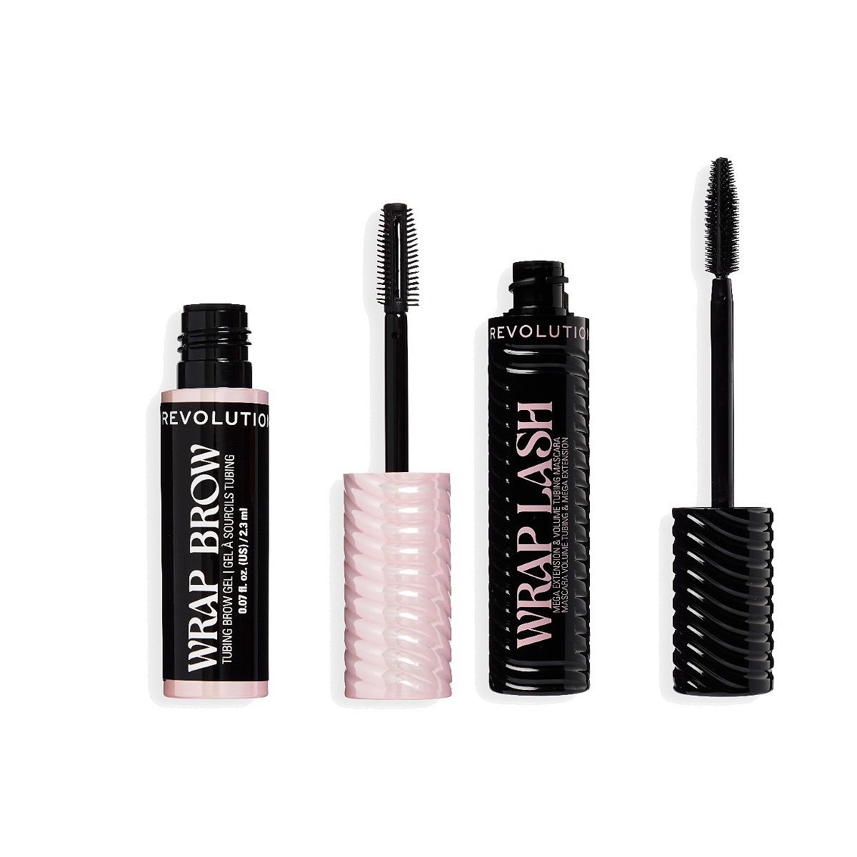 Revolution Beauty Revolution Wrap Tubing Mascara Brow Duo Ultra Black/ebony