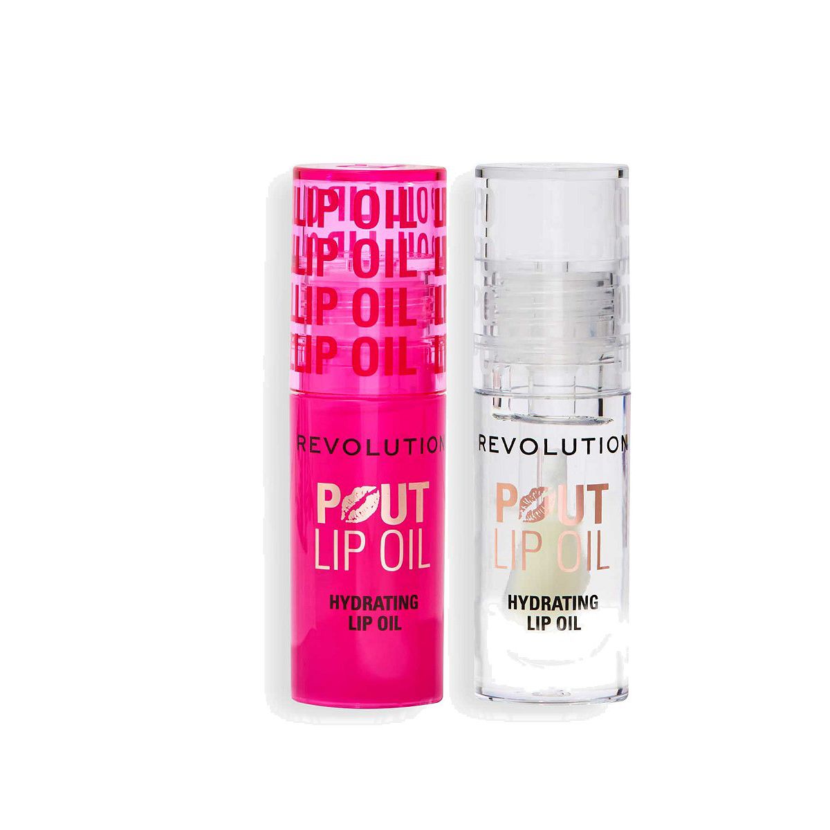 Revolution Beauty Revolution Pout Lip Oil Duo Lychee Raspberry