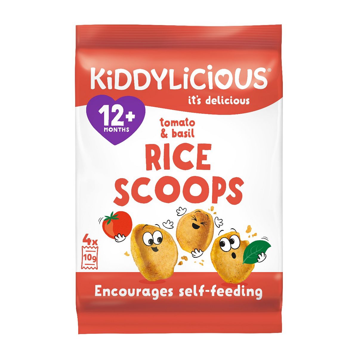 Kiddylicious Tomato & Basil Rice Scoops 4X10g