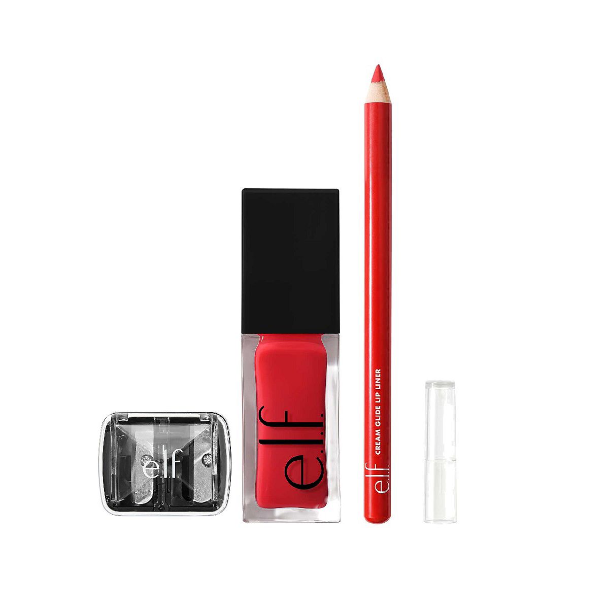 Elf E.l.f. Glow Reviver Lip Oil Red Delicious Bundle
