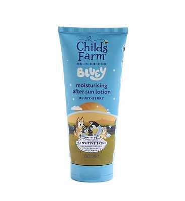 Childs Farm Bluey After Sun Lotion Soothing Kids Moisturiser For Sensitive Skin, 100ml