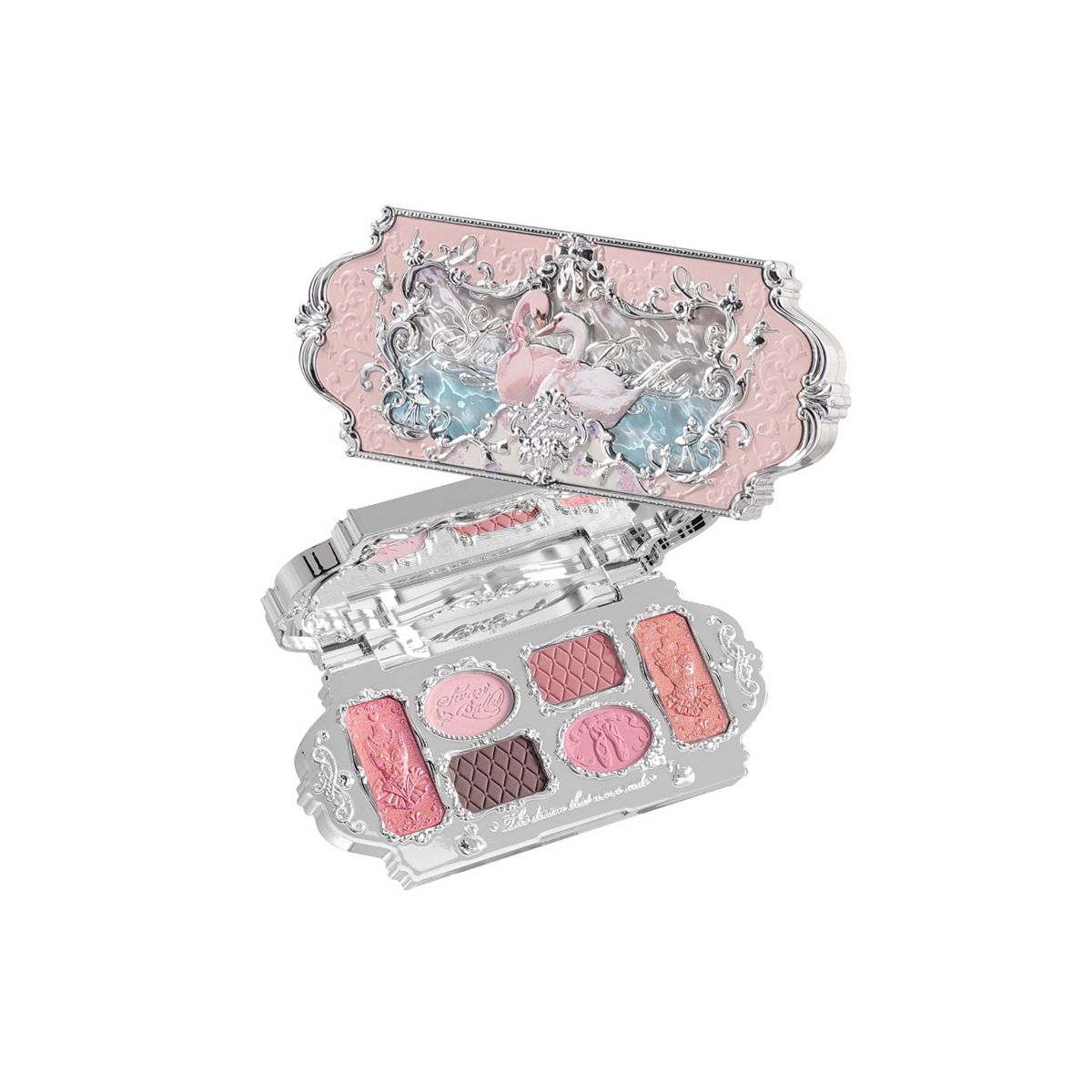 Flower Knows Swan Ballet Series Six-Colour Makeup Palette 03 Pink
