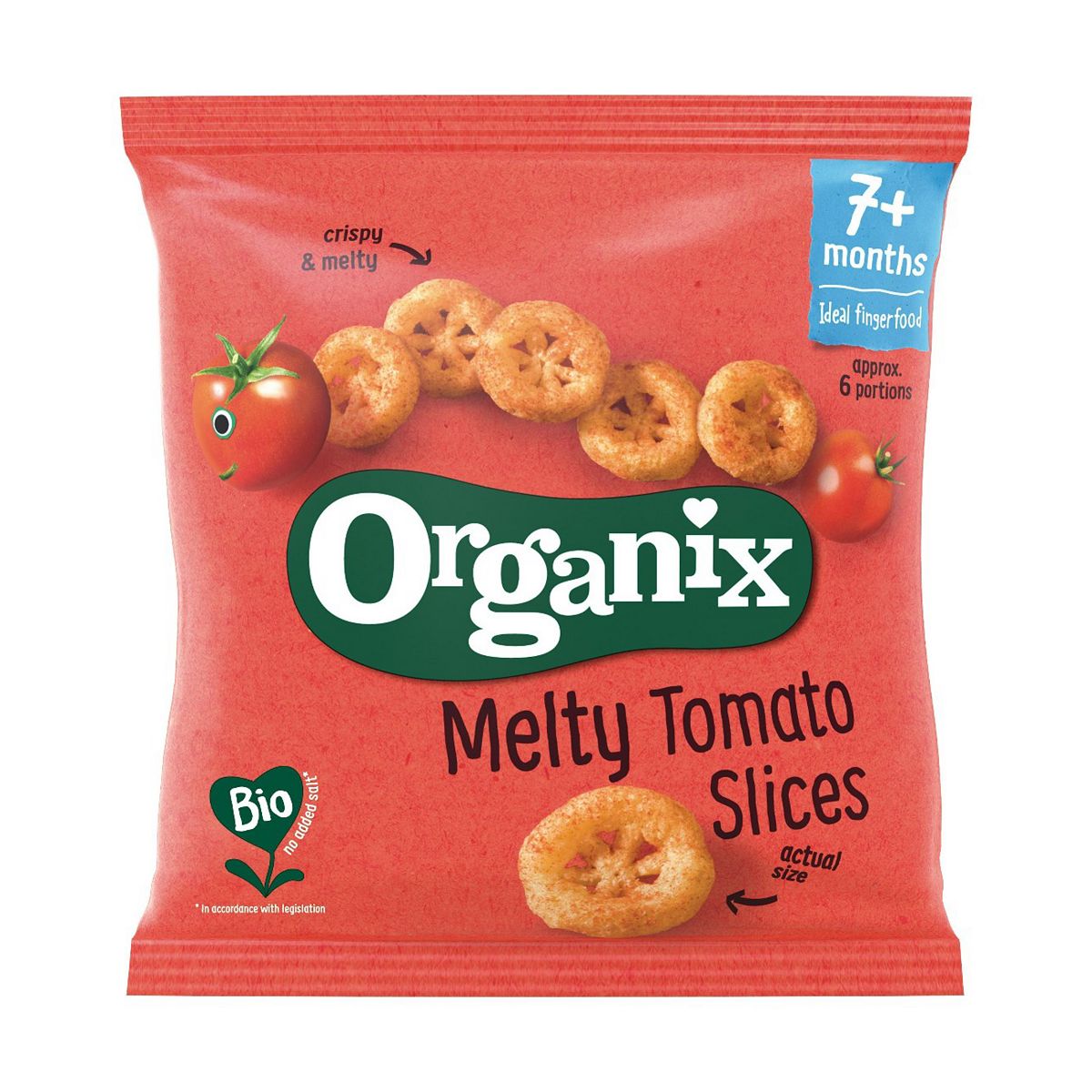 Organix Melty Organic Tomato Slices Baby Puffs 20G 7 Months Plus