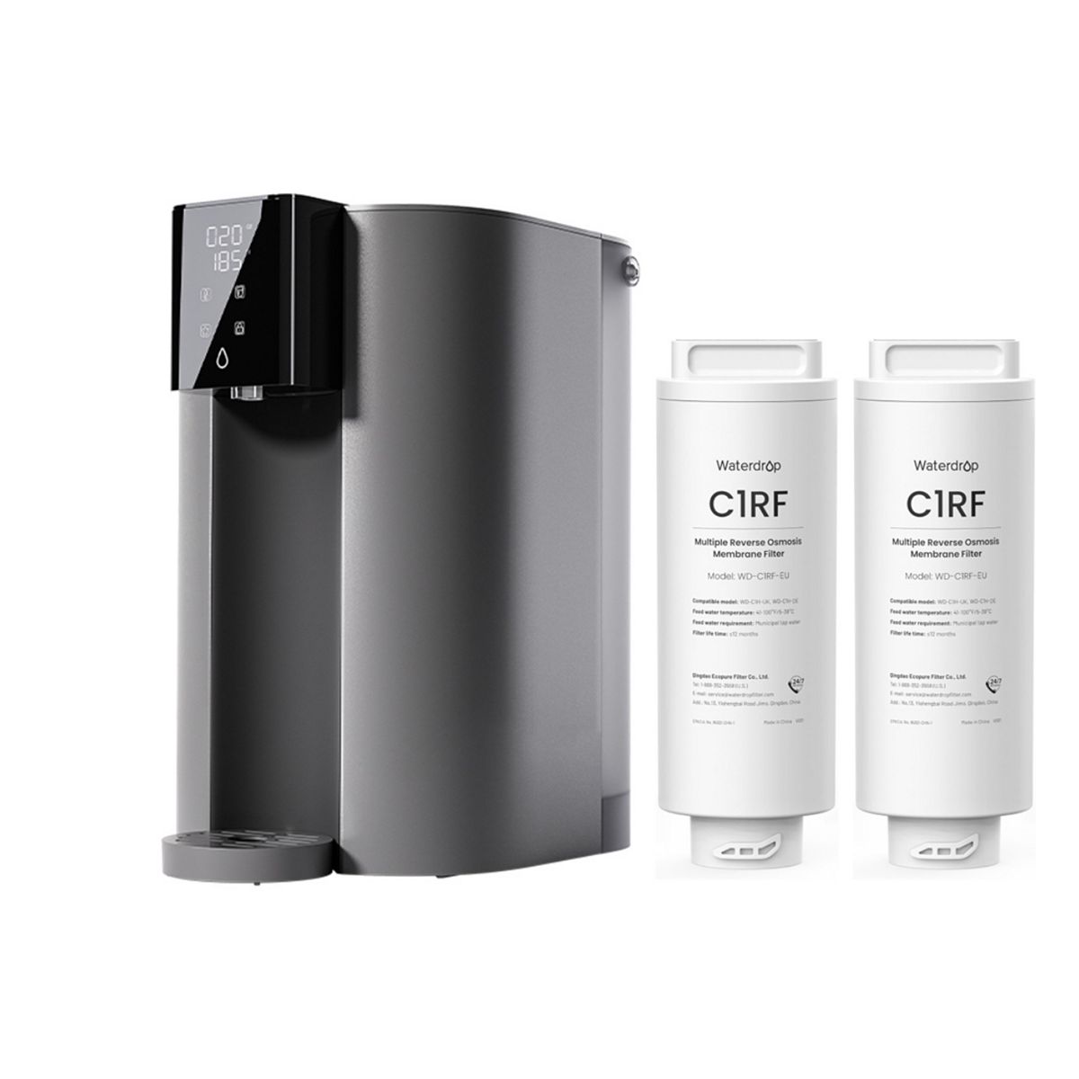 Waterdrop Wd-C1h Countertop Ro Water System Instant Hot 2 Year Pack