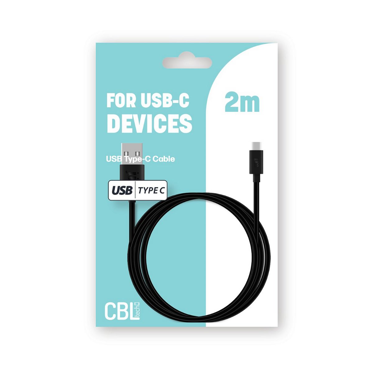 CBL A To C 2M Black Charging Cable