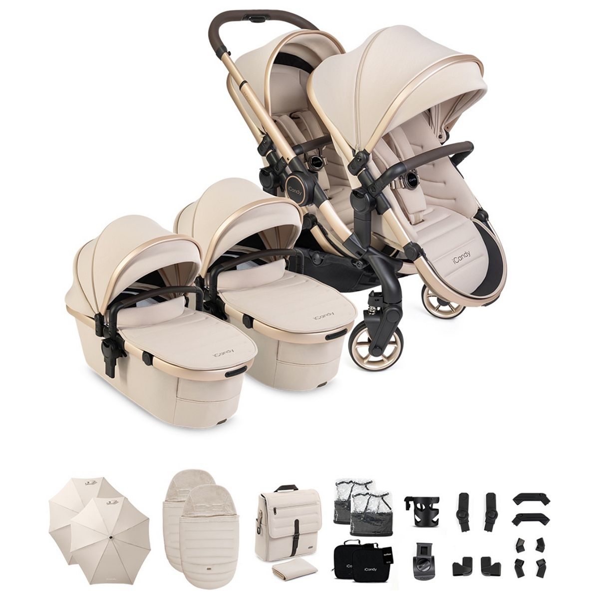 Icandy Peach 8 Biscotti Complete Bundle Twin