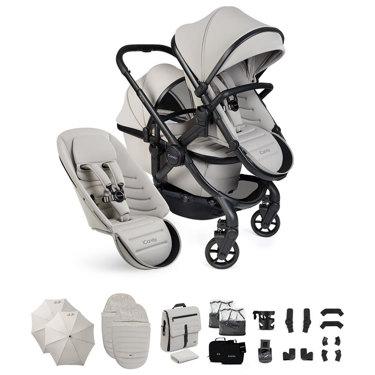 Icandy Peach 8 Taupe Complete Bundle Double