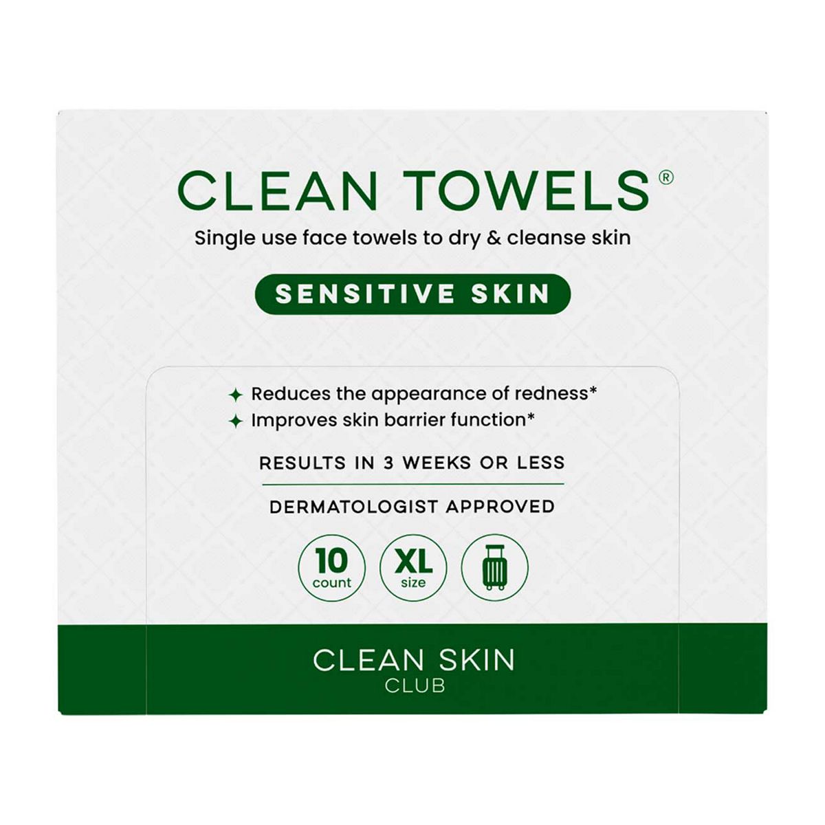 Clean Skin Club Clean Towels Xl Sensitive Skin - 10 Count