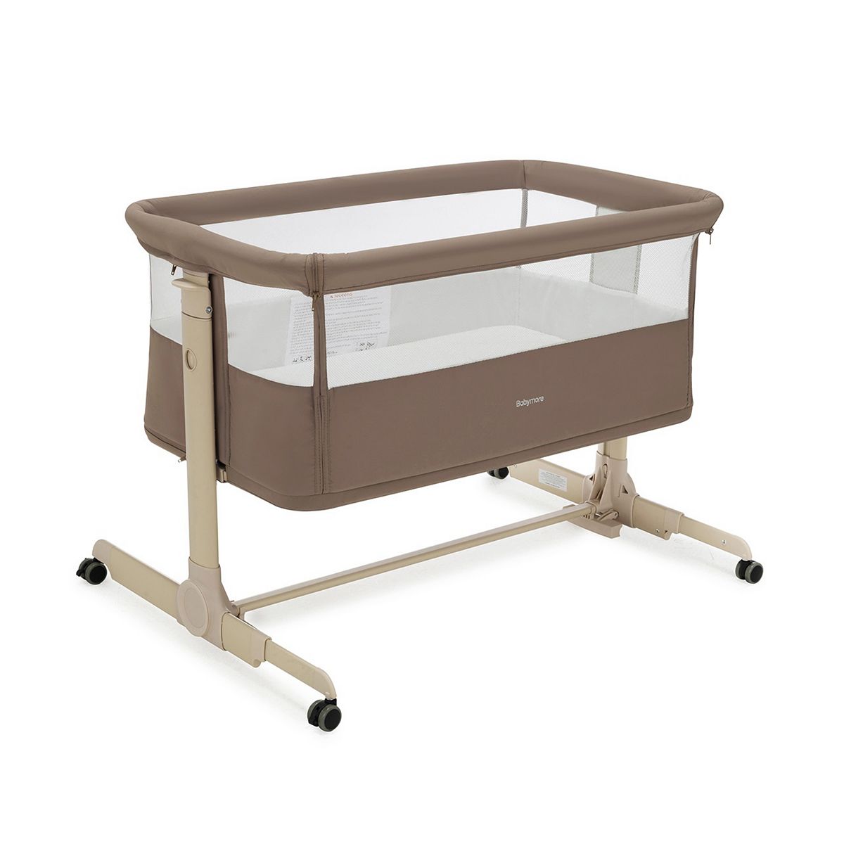 Babymore Neera Bedside Crib Mocha