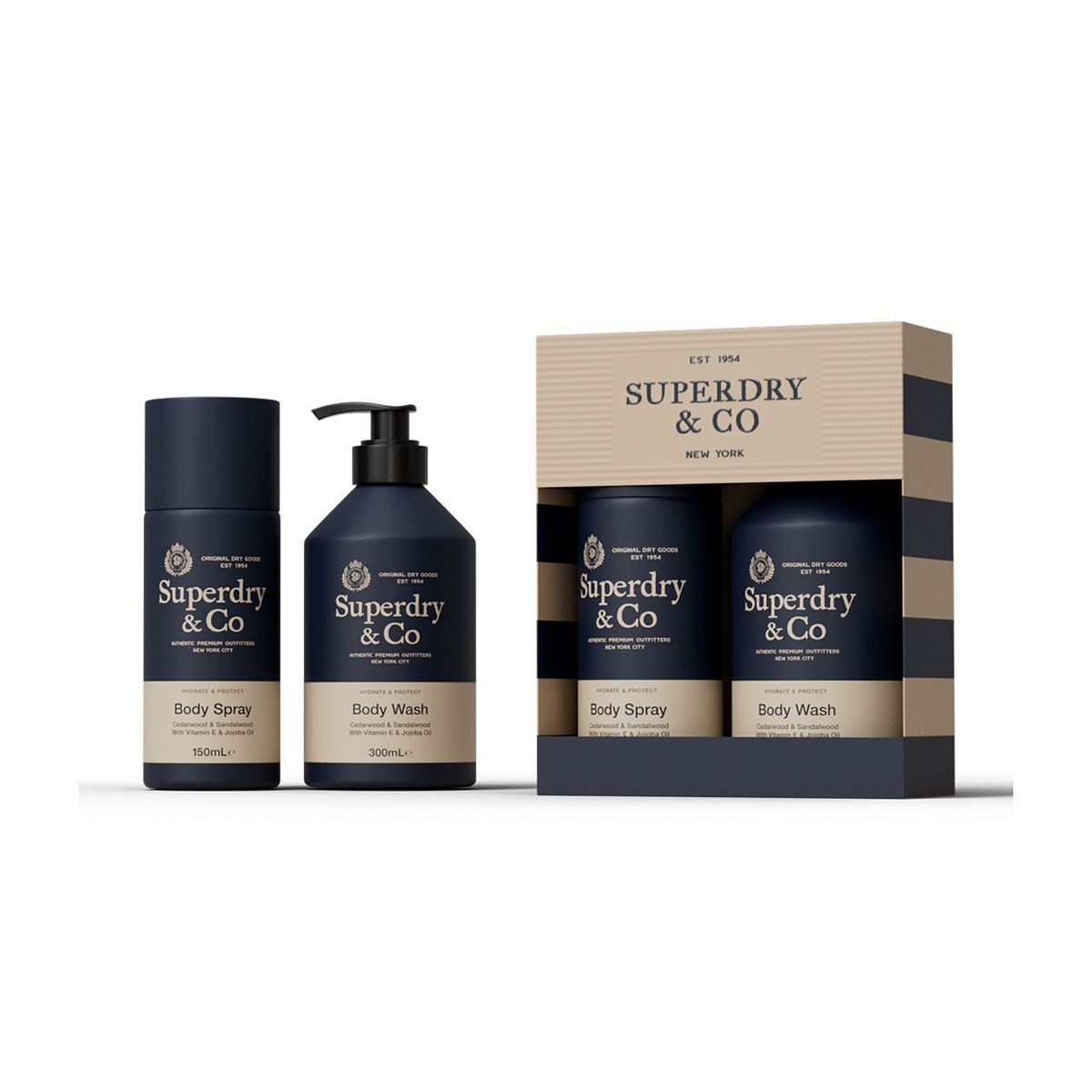 Superdry Toiletries Duo In Cedarwood & Sandalwood